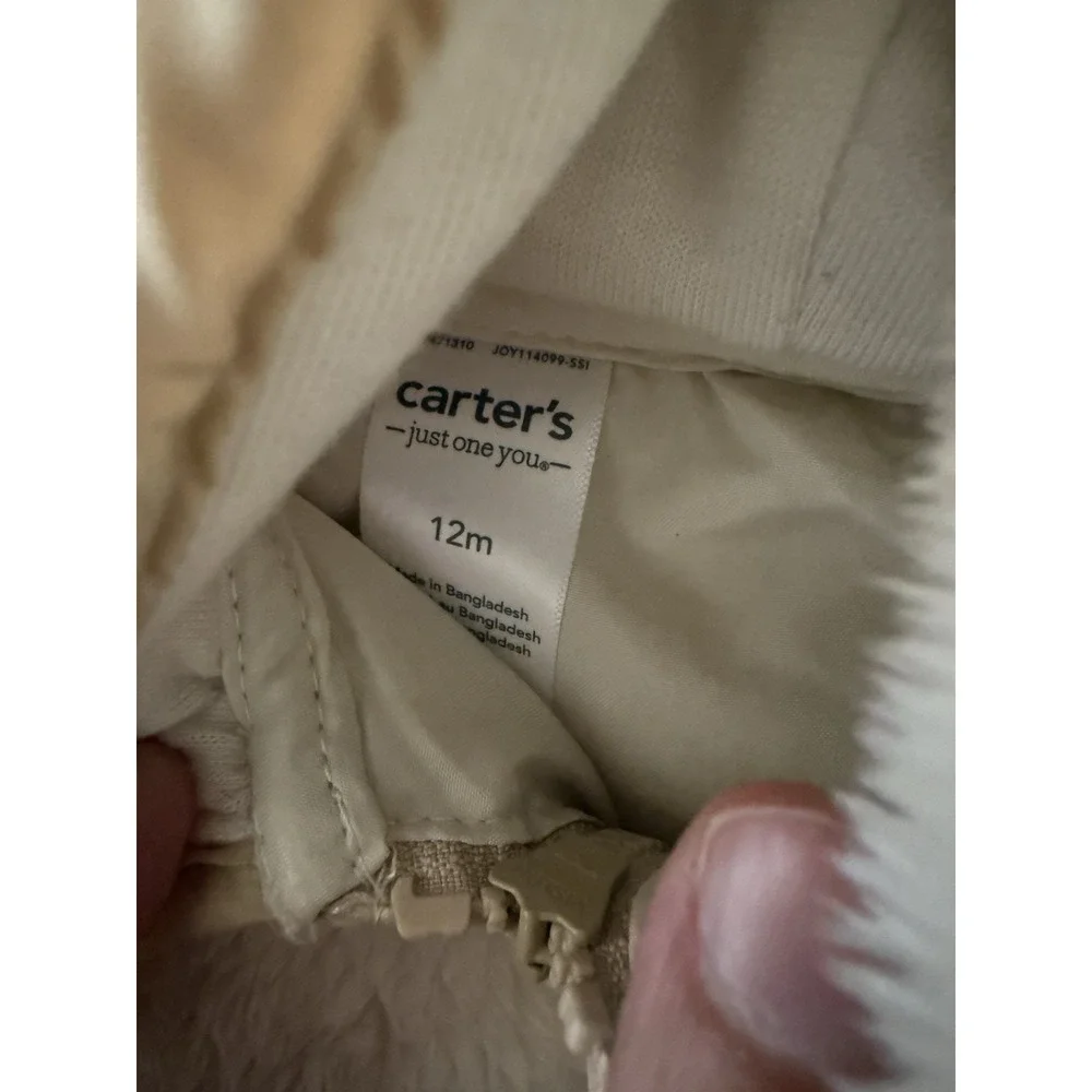 Carters Teddy Bear Jacket And Non One Piece Teddy Bear Jacket 12 Months. L11